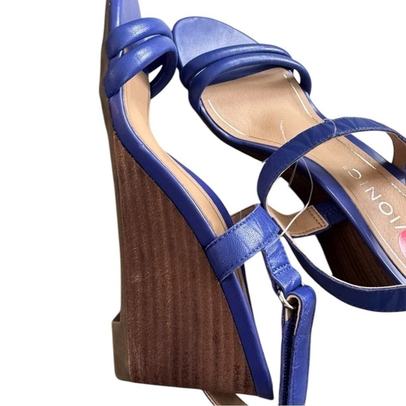 Vionic Emmy‎ Backstrap Wedge Sandal 6 Blue - Picture 4 of 8